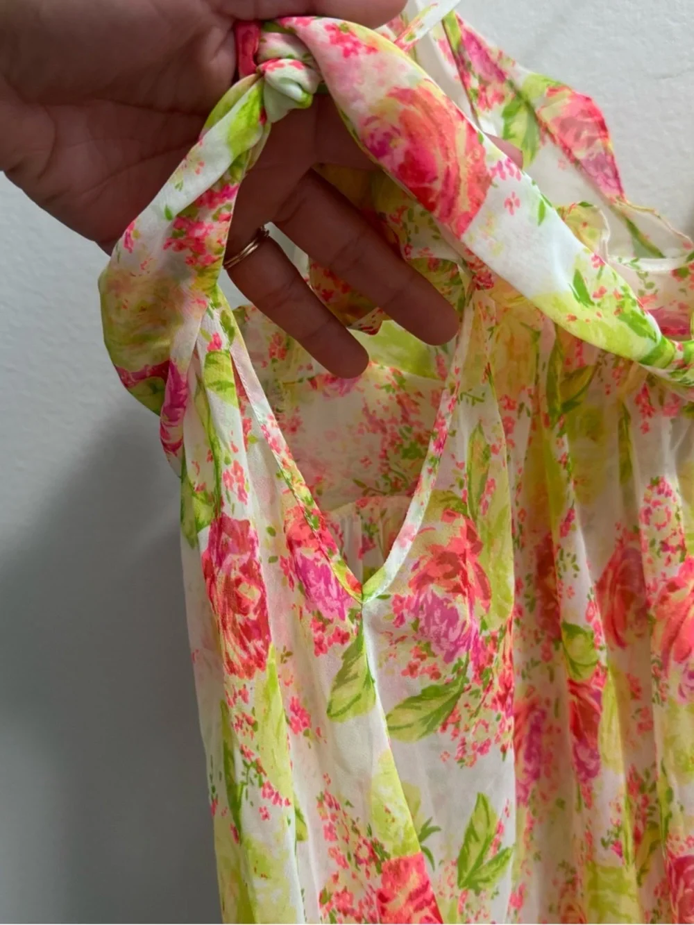 Victoria's Secret Dream Angels Vibrant Floral Chiffon Ruffle Babydoll Size Large